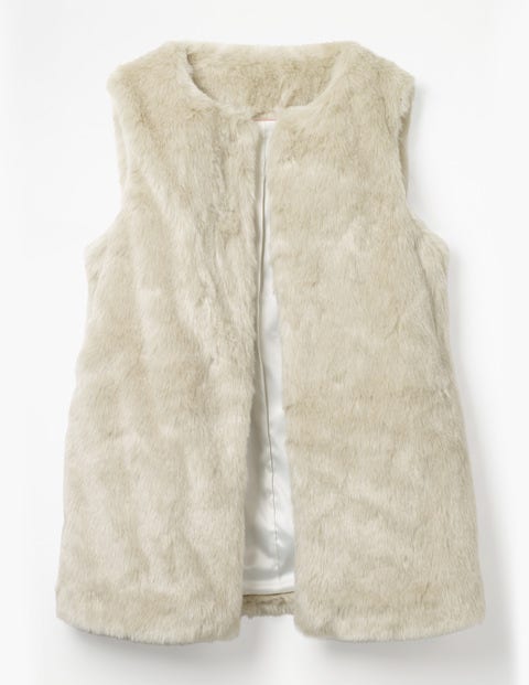 Helston Faux Fur Gilet - Cream Helston Faux Fur Gilet - Cream
