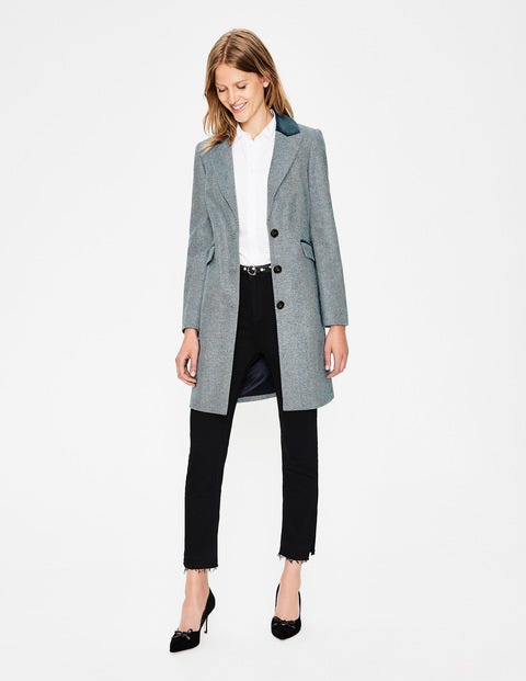 Eastbourne Coat - Blue Herringbone Eastbourne Coat - Blue Herringbone