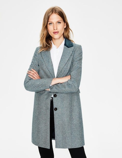 Eastbourne Coat - Blue Herringbone Eastbourne Coat - Blue Herringbone