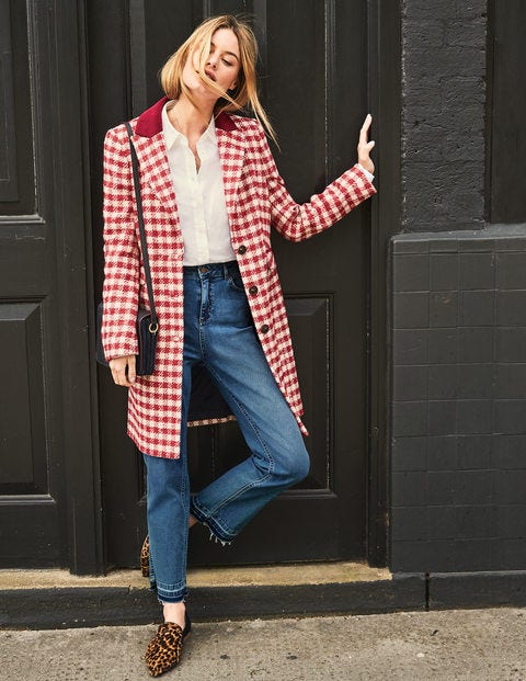 Eastbourne Coat - Red Pink Check Eastbourne Coat - Red Pink Check