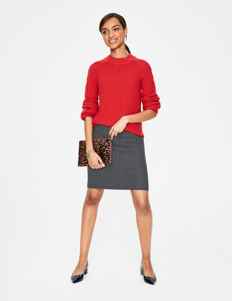 British Tweed Mini Skirt - Navy & Grey Marl Puppytooth British Tweed Mini Skirt - Navy & Grey Marl Puppytooth
