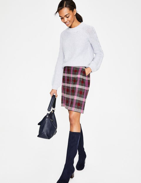 British Tweed Mini Skirt - Mulled Wine and Pop Pansy British Tweed Mini Skirt - Mulled Wine and Pop Pansy