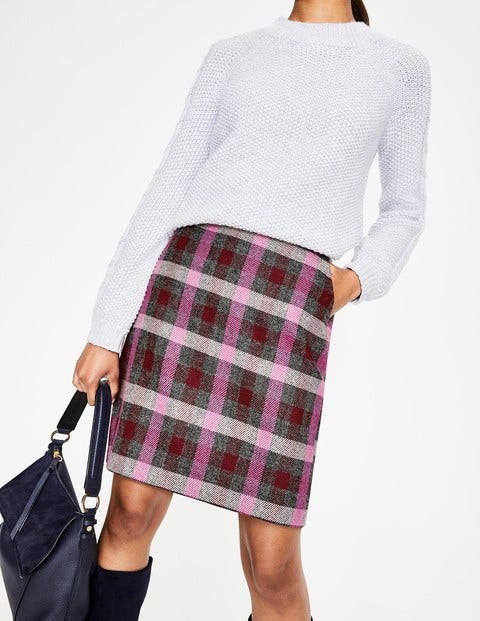 British Tweed Mini Skirt - Mulled Wine and Pop Pansy British Tweed Mini Skirt - Mulled Wine and Pop Pansy