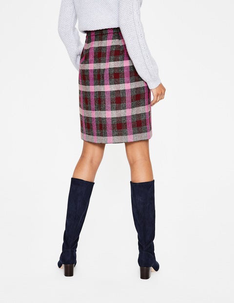 British Tweed Mini Skirt - Mulled Wine and Pop Pansy British Tweed Mini Skirt - Mulled Wine and Pop Pansy