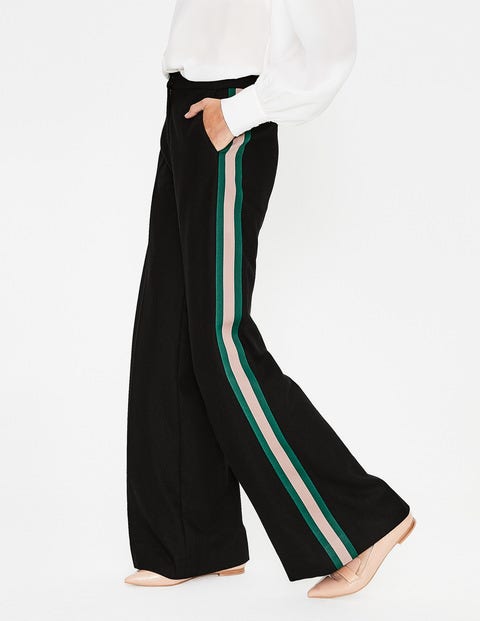 Sherborne Side Stripe Trousers - Black with Stripe Sherborne Side Stripe Trousers - Black with Stripe
