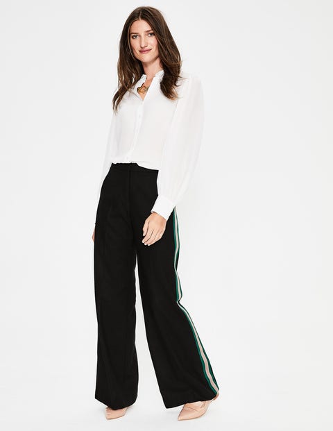 Sherborne Side Stripe Trousers - Black with Stripe Sherborne Side Stripe Trousers - Black with Stripe