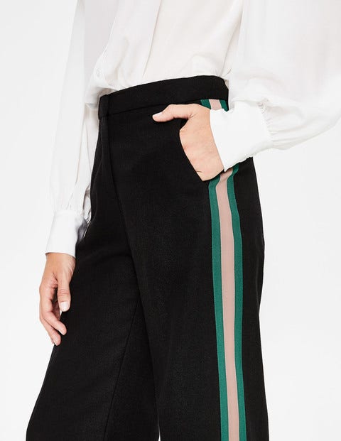 Sherborne Side Stripe Trousers - Black with Stripe Sherborne Side Stripe Trousers - Black with Stripe