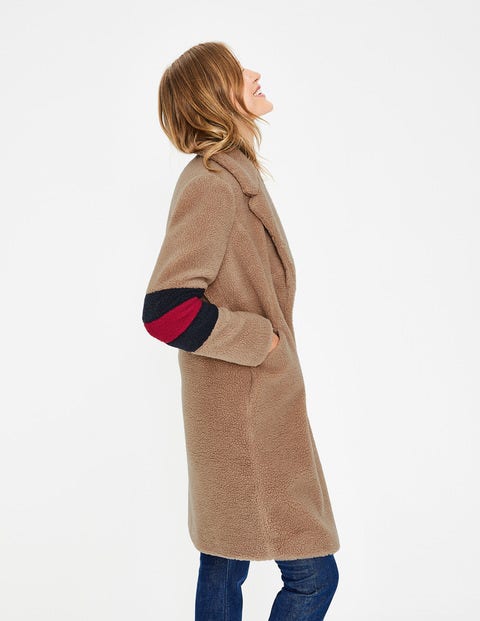 Hereford Coat - Soft Truffle with Stripe Hereford Coat - Soft Truffle with Stripe
