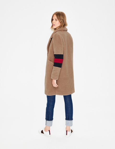Hereford Coat - Soft Truffle with Stripe Hereford Coat - Soft Truffle with Stripe