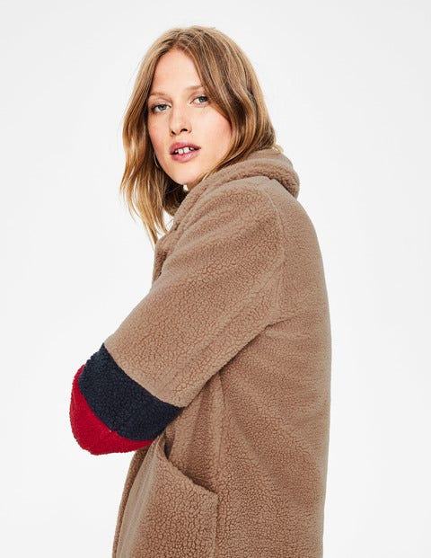 Hereford Coat - Soft Truffle with Stripe Hereford Coat - Soft Truffle with Stripe