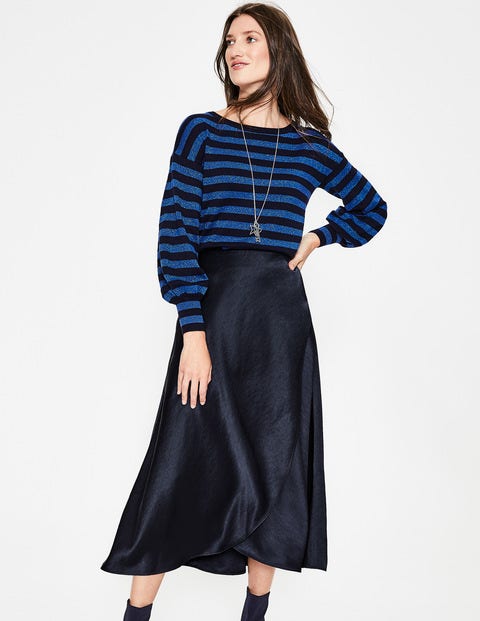 Epsom Midi Skirt - Navy Epsom Midi Skirt - Navy