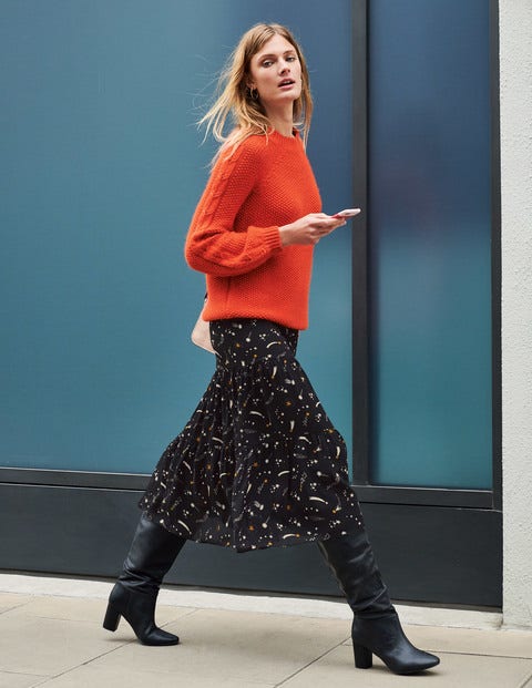 Frome Midi Skirt - Black and Trumpet Cosmic Frome Midi Skirt - Black and Trumpet Cosmic