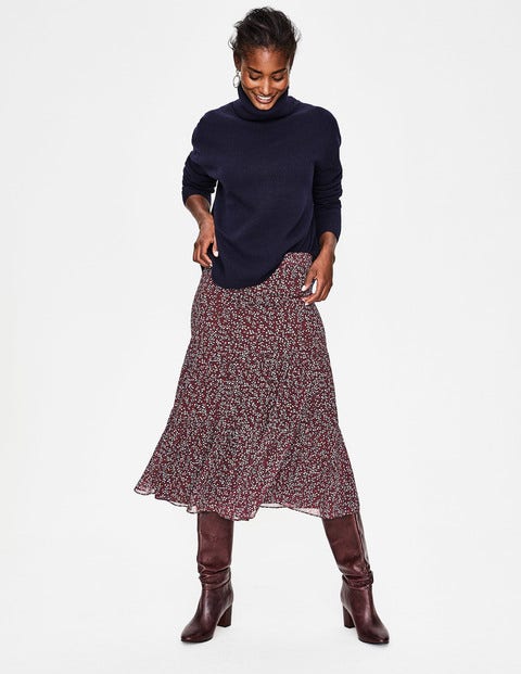 Frome Midi Skirt - Dark Burgundy Twinkle Vine Frome Midi Skirt - Dark Burgundy Twinkle Vine