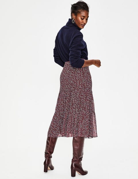 Frome Midi Skirt - Dark Burgundy Twinkle Vine Frome Midi Skirt - Dark Burgundy Twinkle Vine