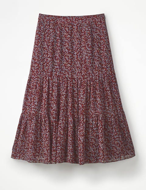 Frome Midi Skirt - Dark Burgundy Twinkle Vine Frome Midi Skirt - Dark Burgundy Twinkle Vine