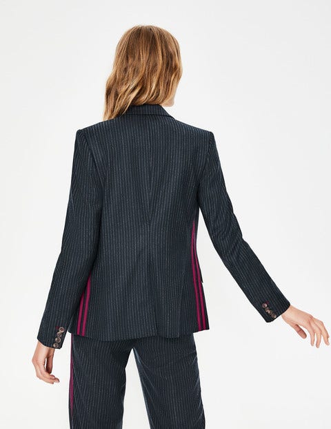 Cresswell Pinstripe Blazer - Navy Pinstripe Cresswell Pinstripe Blazer - Navy Pinstripe