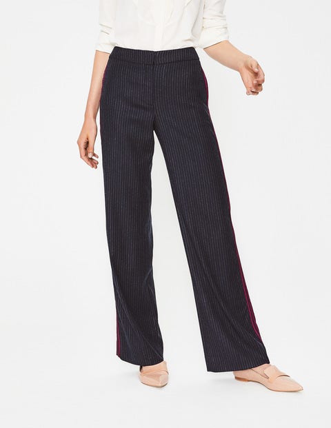 Cresswell Pinstripe Trousers - Navy Pinstripe Cresswell Pinstripe Trousers - Navy Pinstripe