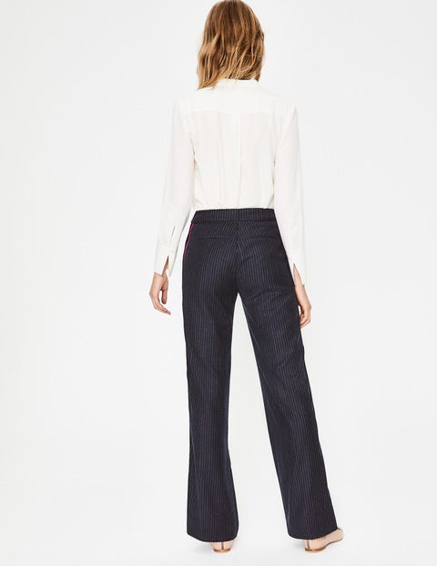 Cresswell Pinstripe Trousers - Navy Pinstripe Cresswell Pinstripe Trousers - Navy Pinstripe