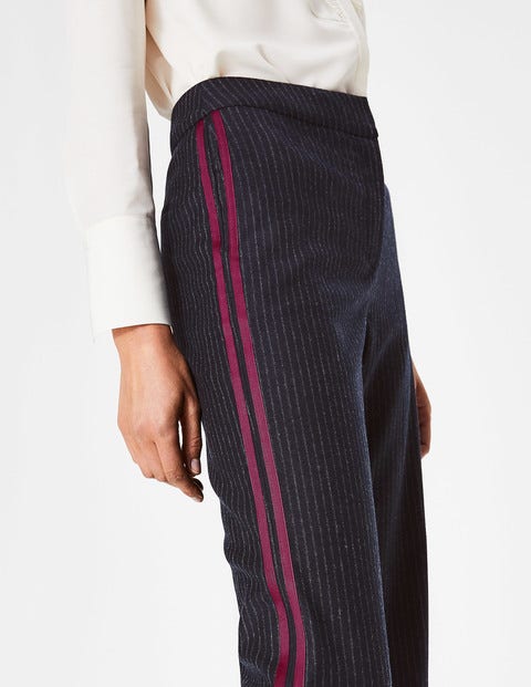 Cresswell Pinstripe Trousers - Navy Pinstripe Cresswell Pinstripe Trousers - Navy Pinstripe