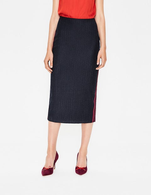 Cresswell Pinstripe Skirt - Navy Pinstripe Cresswell Pinstripe Skirt - Navy Pinstripe