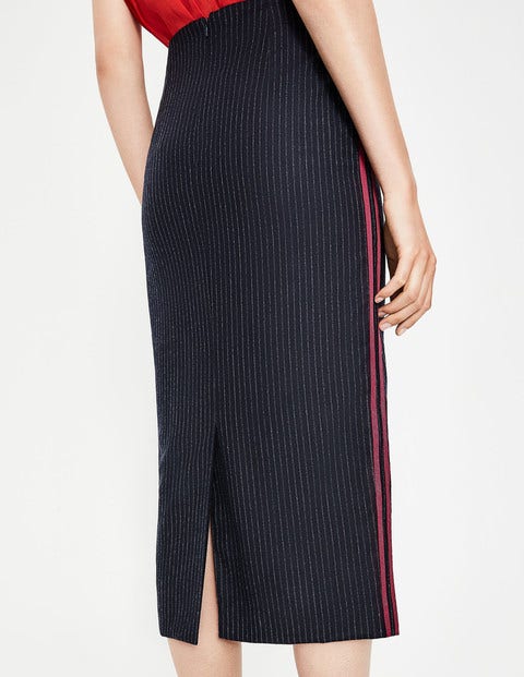 Cresswell Pinstripe Skirt - Navy Pinstripe Cresswell Pinstripe Skirt - Navy Pinstripe