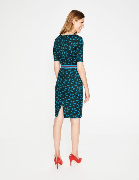 Robe Ajustée Fleur - Vert Chatsworth, feuilles Robe Ajustée Fleur - Vert Chatsworth, feuilles