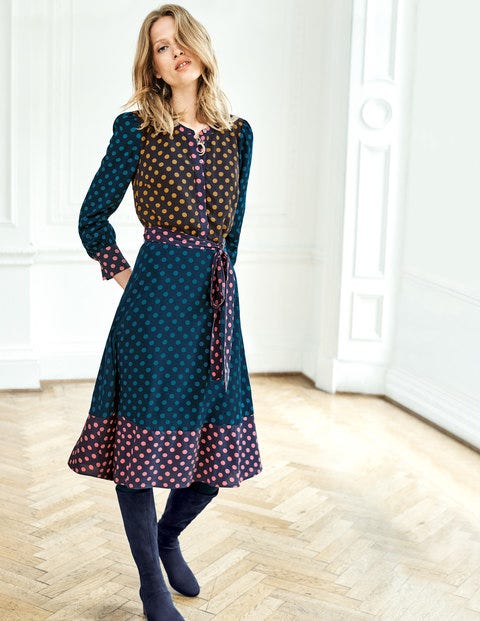 Eva Dress - Drummer Blue, Regular Spot Eva Dress - Drummer Blue, Regular Spot