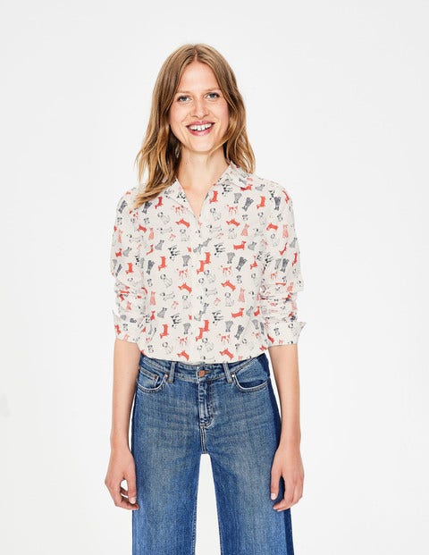 Modern Classic Shirt - Ivory, Doodle Dog Small Modern Classic Shirt - Ivory, Doodle Dog Small