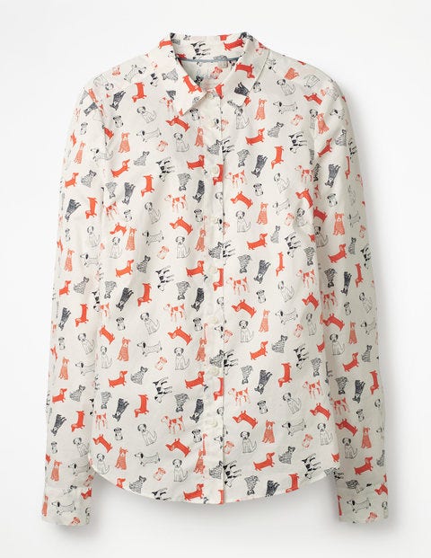Modern Classic Shirt - Ivory, Doodle Dog Small Modern Classic Shirt - Ivory, Doodle Dog Small