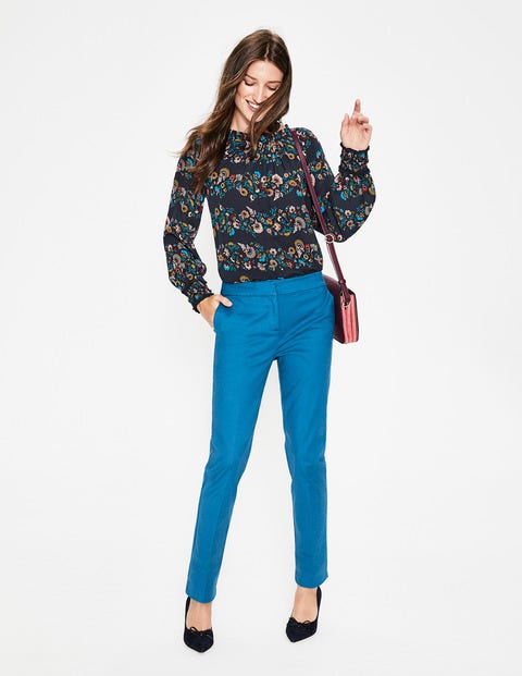 Sadie Silk Top - Navy Flourish Stripe Sadie Silk Top - Navy Flourish Stripe