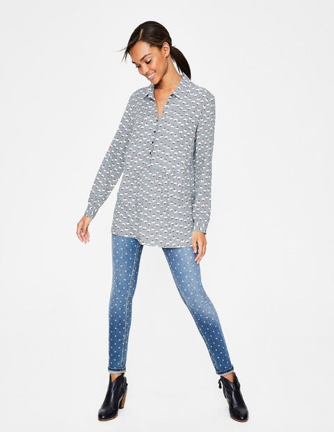 Drop Hem Blouse - Breeze, Dandelion Bud Drop Hem Blouse - Breeze, Dandelion Bud