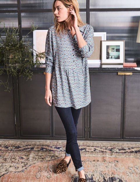 Drop Hem Blouse - Breeze, Dandelion Bud Drop Hem Blouse - Breeze, Dandelion Bud
