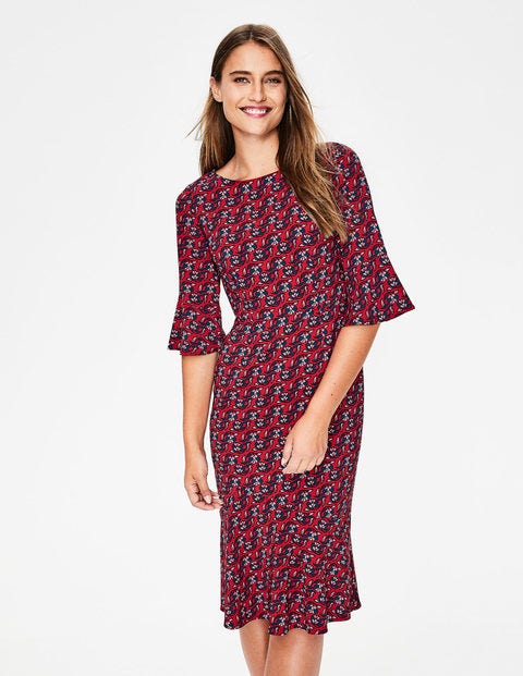 Flippy Pencil Dress - Poinsettia, Wallflower Flippy Pencil Dress - Poinsettia, Wallflower