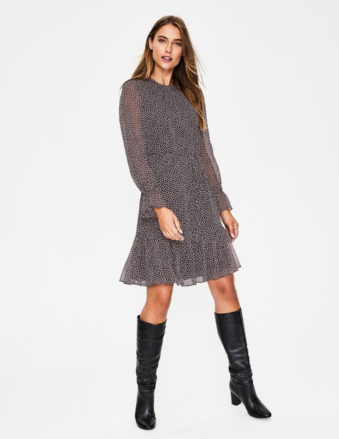Libby Dress - Black and Milkshake Petal Libby Dress - Black and Milkshake Petal