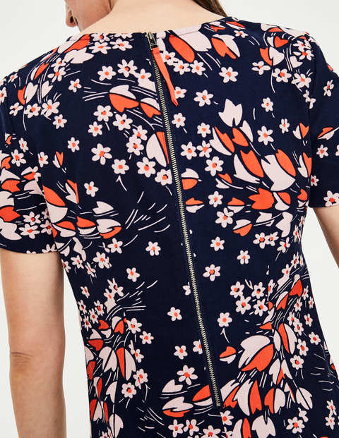 Easy Shift Dress - Navy Autumnal Leaves Easy Shift Dress - Navy Autumnal Leaves