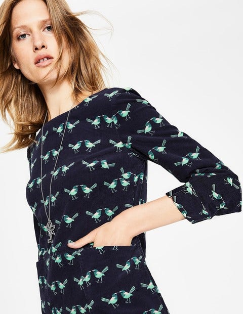 Amber Dress - Navy Love Birds Amber Dress - Navy Love Birds