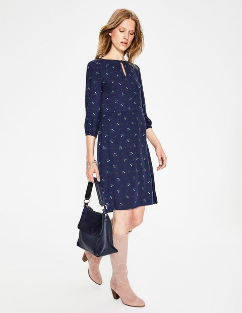 Nerissa Dress - Navy Pom Pom Bud Nerissa Dress - Navy Pom Pom Bud