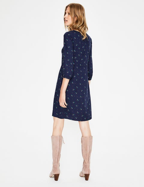 Nerissa Dress - Navy Pom Pom Bud Nerissa Dress - Navy Pom Pom Bud