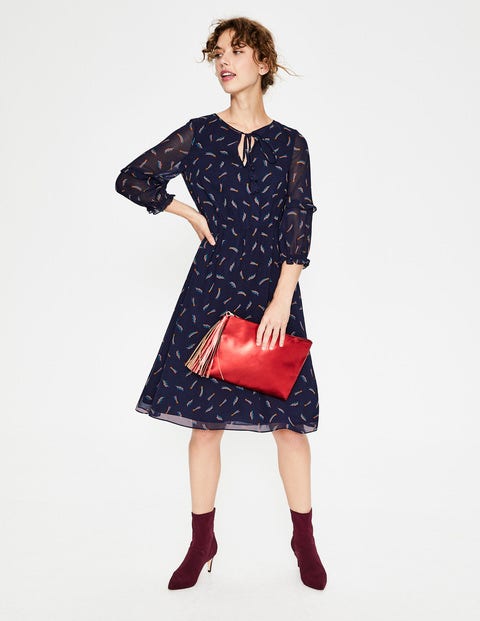 Iona Midi Dress - Navy, Shooting Star Iona Midi Dress - Navy, Shooting Star