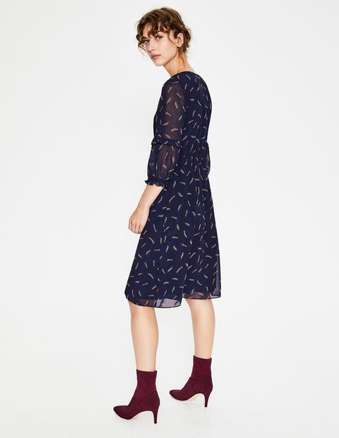 Iona Midi Dress - Navy, Shooting Star Iona Midi Dress - Navy, Shooting Star