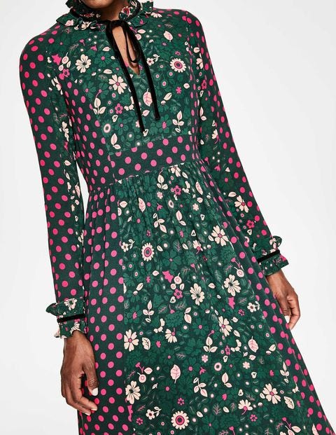 Cecilla Midi Dress - Chatsworth Green Bloom Cecilla Midi Dress - Chatsworth Green Bloom