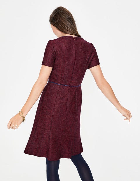 Albany Tweed Dress - Post Box Red Herringbone Albany Tweed Dress - Post Box Red Herringbone