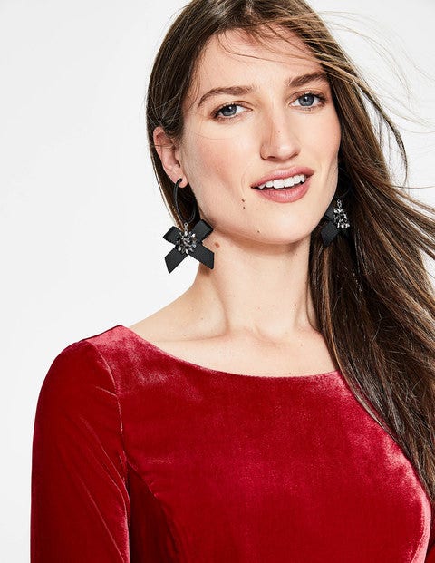 Aubrey Velvet Dress - Poinsettia Aubrey Velvet Dress - Poinsettia