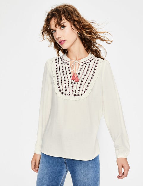 Polly Embroidered Top - Ivory Polly Embroidered Top - Ivory