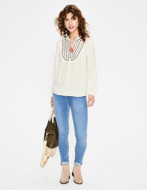Polly Embroidered Top - Ivory Polly Embroidered Top - Ivory