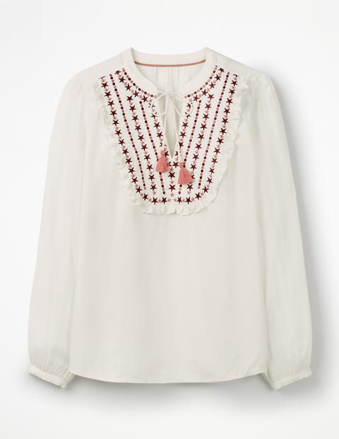 Polly Embroidered Top - Ivory Polly Embroidered Top - Ivory