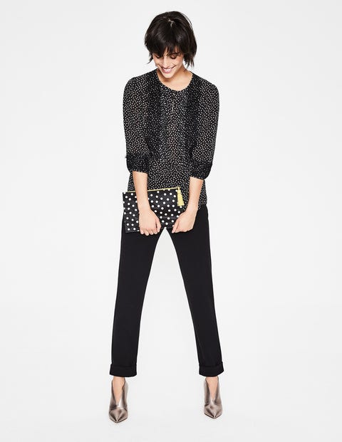 Cynthia Top - Black, Scattered Spot Cynthia Top - Black, Scattered Spot