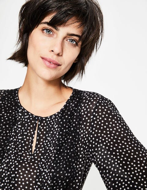 Cynthia Top - Black, Scattered Spot Cynthia Top - Black, Scattered Spot