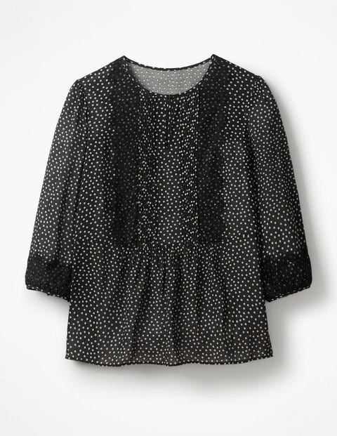 Cynthia Top - Black, Scattered Spot Cynthia Top - Black, Scattered Spot