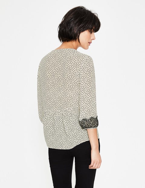 Cynthia Top - Ivory, Scattered Spot Cynthia Top - Ivory, Scattered Spot